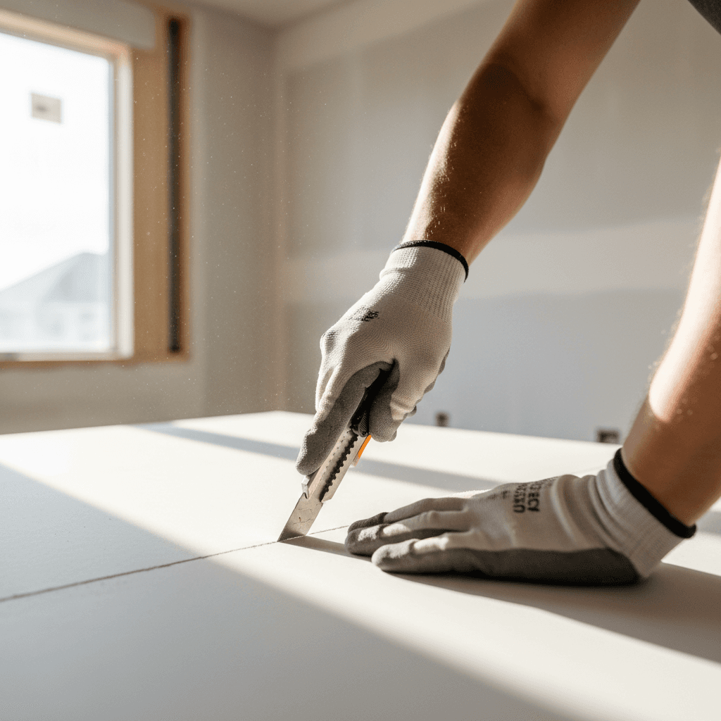 Drywall patch repair on interior wall