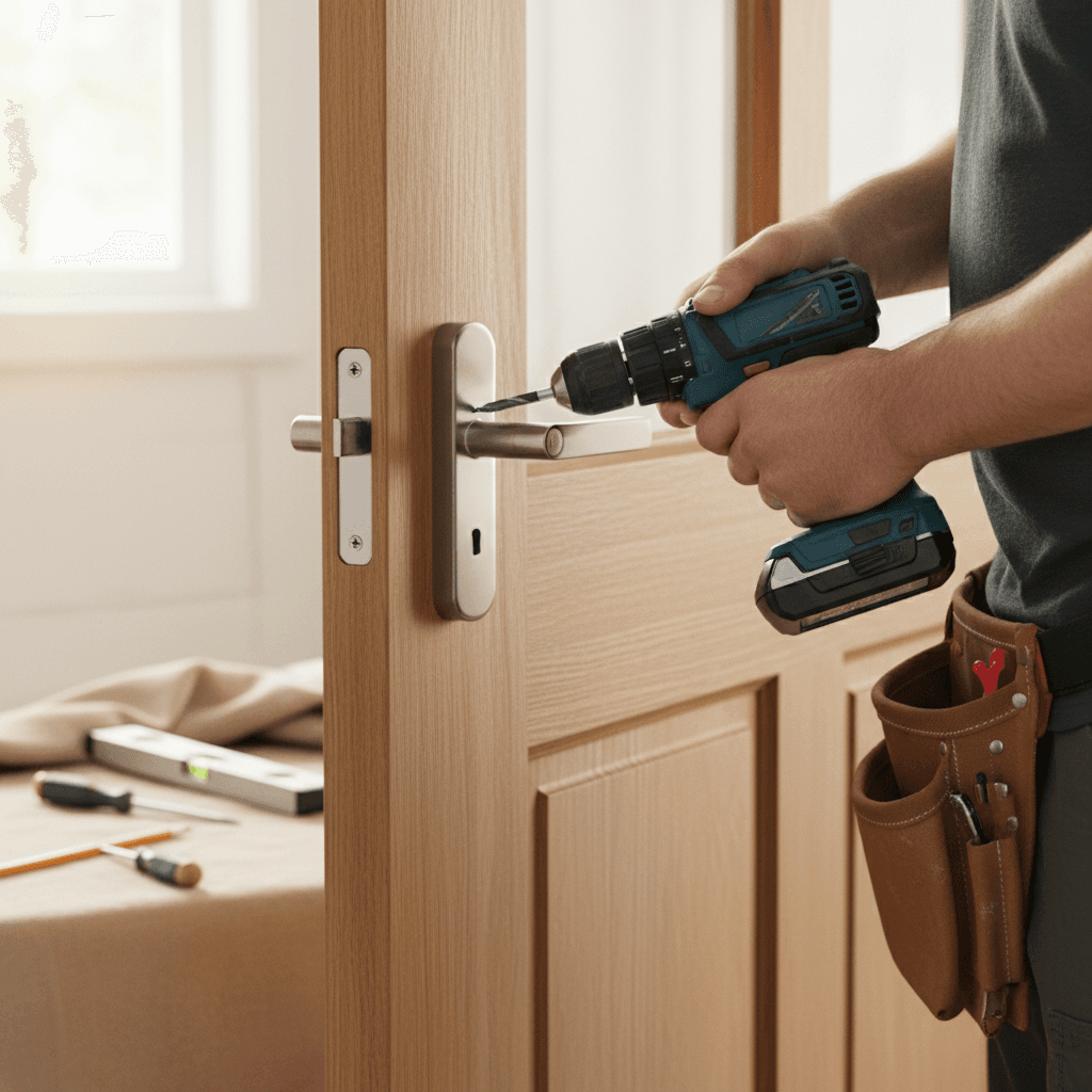 New interior door installation